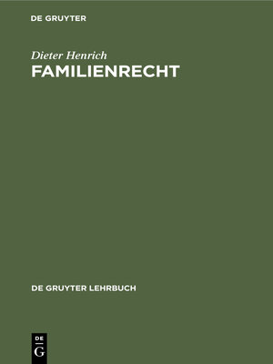 cover image of Familienrecht